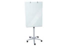 Dahle Glass Mobile Flipchart Easel Magnetic 700x1000mm Grey D01215732