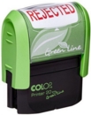 Colop Green Line P20 Self Inking Word Stamp REJECTED 35x12mm Red Ink