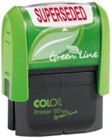 Colop Green Line P20 Self Inking Word Stamp SUPERSEDED 37x13mm Red Ink