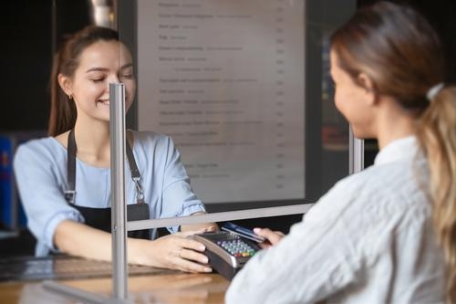 Bi-Office Desk Protective Divider Screen Glass 1000x850mm Clear DSP713041