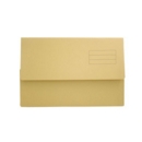 Exacompta Document Wallet Manilla Foolscap Half Flap 250gsm Yellow (Pack 50)