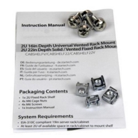 2U 22in Vented Rack Mount Shelf 22kg