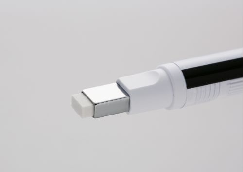 Tombow MONO Zero Refillable Eraser Pen Rectangular Tip White with White/Blue/Black Barrel