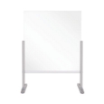 Bi-Office Desk Protective Divider Screen Glass 850x850mm Clear DSP703041