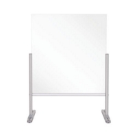 Bi-Office Desk Protective Divider Screen Glass 850x850mm Clear DSP703041