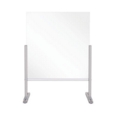 Bi-Office Desk Protective Divider Screen Glass 650x850mm Clear DSP693041