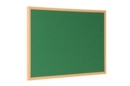 Bi-Office Earth-It Executive Green Felt Noticeboard Oak Wood Frame 1800x1200mm