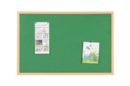 Bi-Office Earth-It Executive Green Felt Noticeboard Oak Wood Frame 1800x1200mm