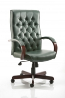 Chesterfield Executive Chair Green Leather EX000006