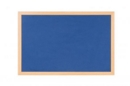 Bi-Office Earth-It Blue Felt Noticeboard Oak Wood Frame 600x900mm
