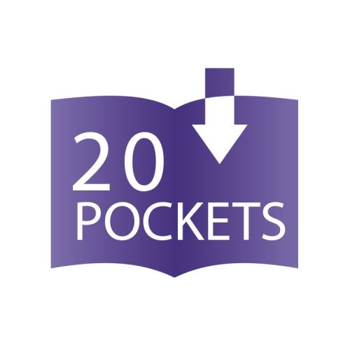 Pentel Recycology A4 Display Book Clear 20 Pocket Assorted Colours (Pack 5)