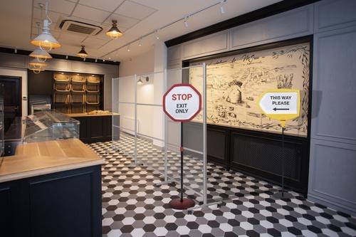 Bi-Office Mobile Glass Divider Screen with Aluminium Frame 1200x1500mm Clear