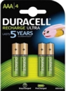 Duracell Ultra Power AAA Rechargeable Batteries (Pack 4)