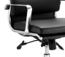 Savoy Executive High Back Chair Black Soft Bonded Leather EX000067