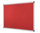 Bi-Office Maya Red Felt Noticeboard Aluminium Frame 600x450mm