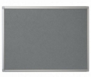 Bi-Office Maya Grey Felt Noticeboard Aluminium Frame 2400x1200mm