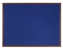 Bi-Office Earth-It Blue Felt Noticeboard Cherry Wood Frame 600x900mm