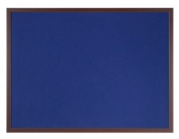 Bi-Office Earth-It Blue Felt Noticeboard Cherry Wood Frame 600x900mm