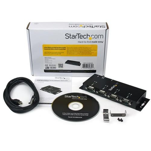 4 Port USB to DB9 RS232 Serial Adapter