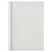 GBC Thermal Binding Cover A4 3mm Clear PVC Front White Silk Gloss Back (Pack 100)