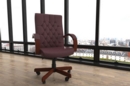 Chesterfield Executive Chair Burgundy Leather EX000004