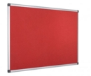 Bi-Office Maya Red Felt Noticeboard Aluminium Frame 600x450mm