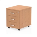 Impulse 3 Drawer Mobile Pedestal Oak I000773
