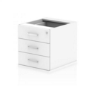 Impulse 3 Drawer Fixed Pedestal White I001647