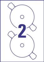 Avery Inkjet Full Face CD/DVD Label 117mm Diameter 2 Per A4 Sheet Matt White (Pack 200 Labels) J8676-100