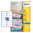 Avery Inkjet Address Label 99x34mm 16 Per A4 Sheet White (Pack 400 Labels) J8162-25