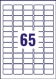 Avery Inkjet Mini Label 38.1x21.2mm 65 Per A4 Sheet Clear (Pack 1625 Labels) J8551-25
