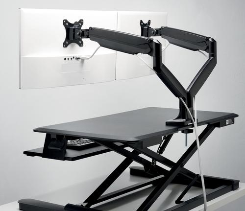 Kensington SmartFit One Touch Height Adjustable Dual Monitor Arm Black K59601WW
