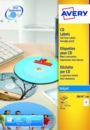 Avery Inkjet Full Face CD/DVD Label 117mm Diameter 2 Per A4 Sheet Matt White (Pack 200 Labels) J8676-100