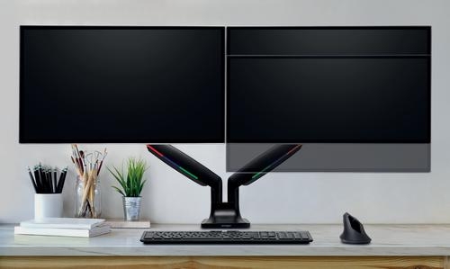 Kensington SmartFit One Touch Height Adjustable Dual Monitor Arm Black K59601WW