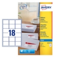 Avery Inkjet Address Label 63.5x46.6mm 18 Per A4 Sheet White (Pack 450 Labels) J8161-25