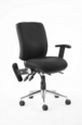 Chiro Medium Back Chair Black With Adjustable And Folding Arms KC0003