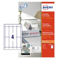 Avery Printable Tent Card 120x45mm 4 Per Sheet 190gsm White (Pack 40) L4794-10