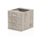 Impulse 3 Drawer Fixed Pedestal Grey Oak I003220