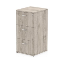 Impulse 3 Drawer Filing Cabinet Grey Oak I003242