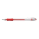 ValueX Gel Stick Pen Rubber Grip Rollerball Pen 0.5mm Line Red (Pack 10)
