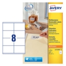 Avery Multipurpose Mini Removable Label 96x63.5mm 8 Per A4 Sheet White (Pack 200 Labels) L4745REV-25