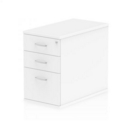 Impulse 800mm Deep 3 Drawer Desk High Pedestal White I000191