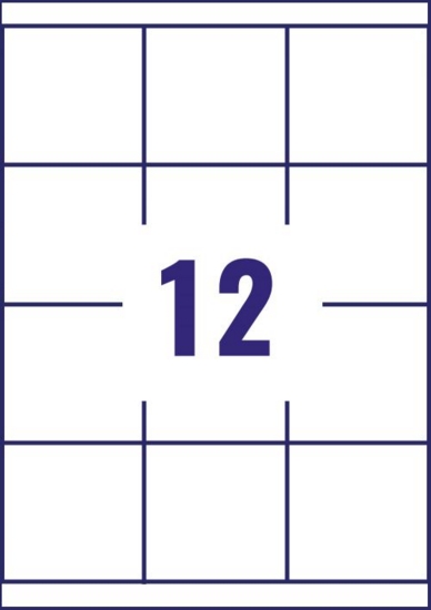 Avery Inkjet Address Label 63.5x72mm 12 Per A4 Sheet White (Pack 1200 Labels) J8164-100