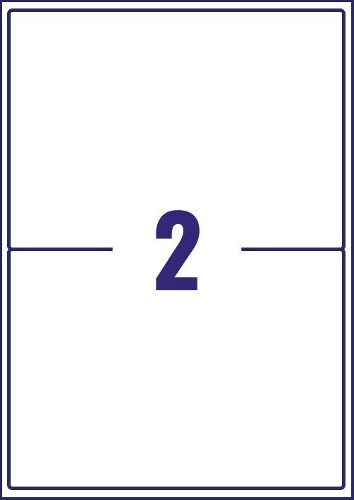 Avery Inkjet Address Label 200x143.5mm 2 Per A4 Sheet White (Pack 50 Labels) J8168-25