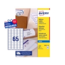 Avery Inkjet Address Label 38x21mm 65 Per A4 Sheet White (Pack 6500 Labels) J8651-100