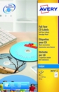 Avery Inkjet Full Face CD/DVD Label 117mm Diameter 2 Per A4 Sheet Matt White (Pack 50 Labels) J8676-25