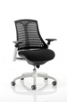 Flex Chair White Frame Black Back KC0055
