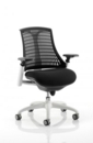 Flex Chair White Frame Black Back KC0055