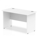 Impulse 1200 x 600mm Straight Desk White Top Panel End Leg MI002246