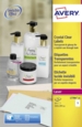 Avery Laser Label 210x297mm 1 Per A4 Sheet Crystal Clear (Pack 25 Labels) L7784-25
